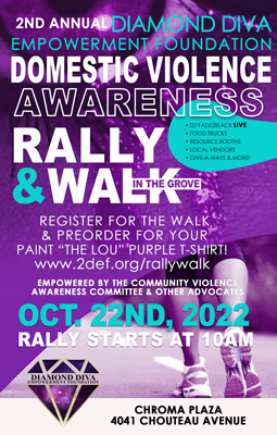 Domestic Violence Awareness Rally & Walk in the Grove Postcard