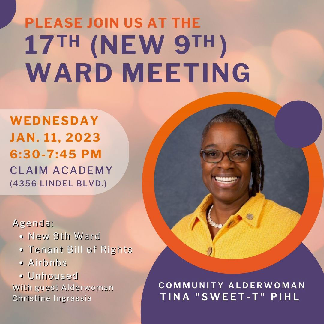 17th (New 9th) Ward Meeting